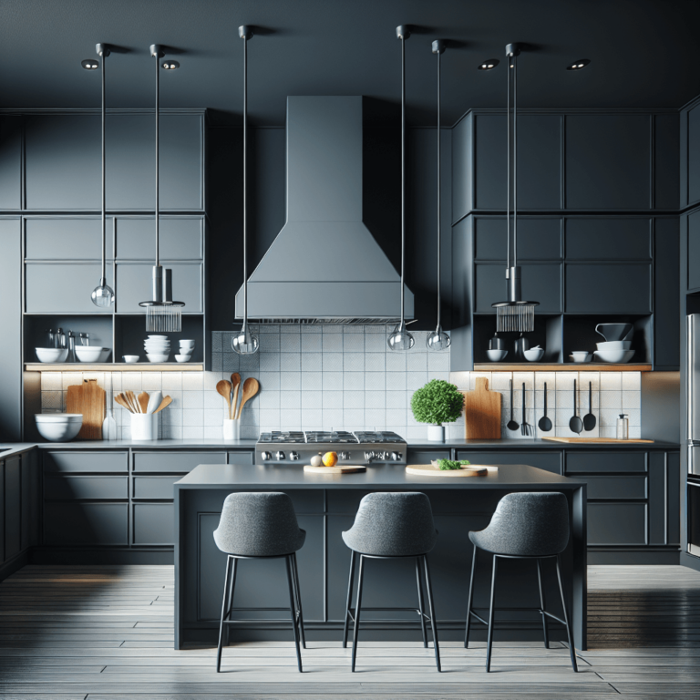 anthrazitfarbene Amerikanische Küche-Dortmund