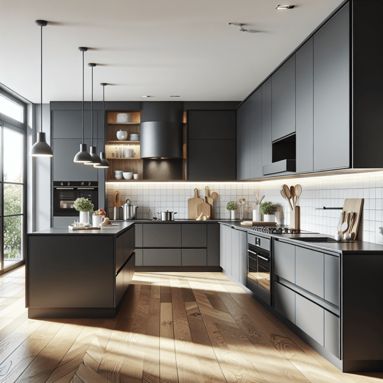 anthrazitfarbene Freistehende Küche-Dortmund