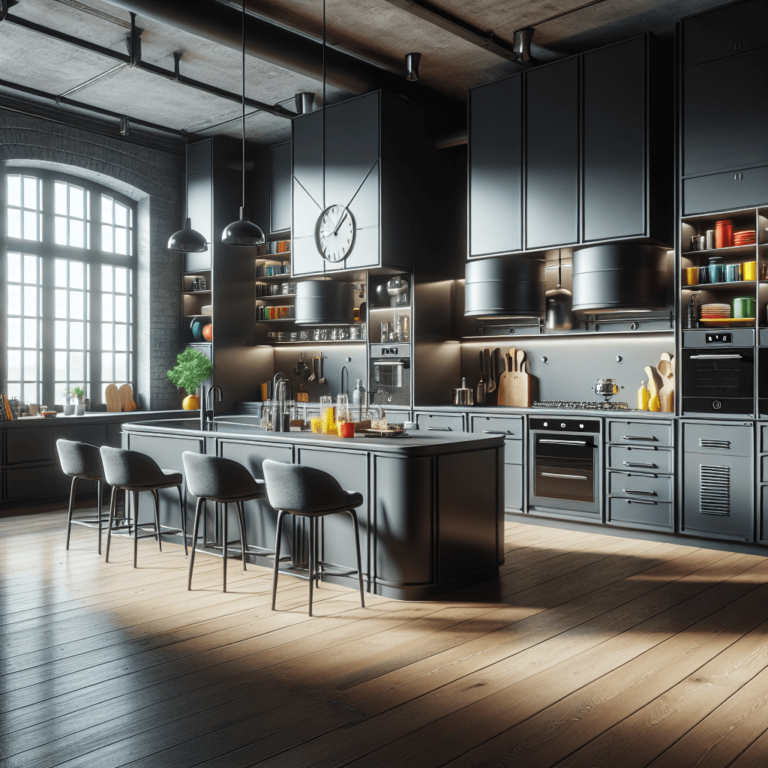 anthrazitfarbene Industrial Style Küche-Dortmund