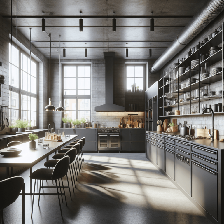 anthrazitfarbene Industrielle Küche-Dortmund