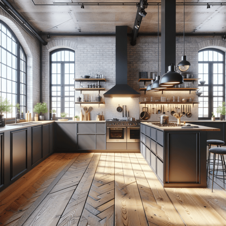 anthrazitfarbene Küche im Loftstil-Dortmund