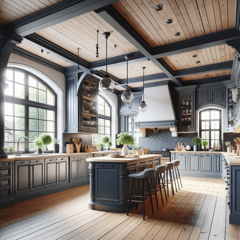 anthrazitfarbene Landhausküche-Dortmund