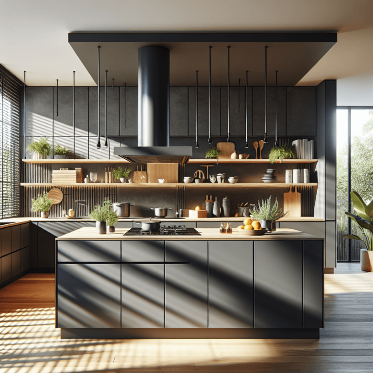 anthrazitfarbene Schwebende Küche-Dortmund