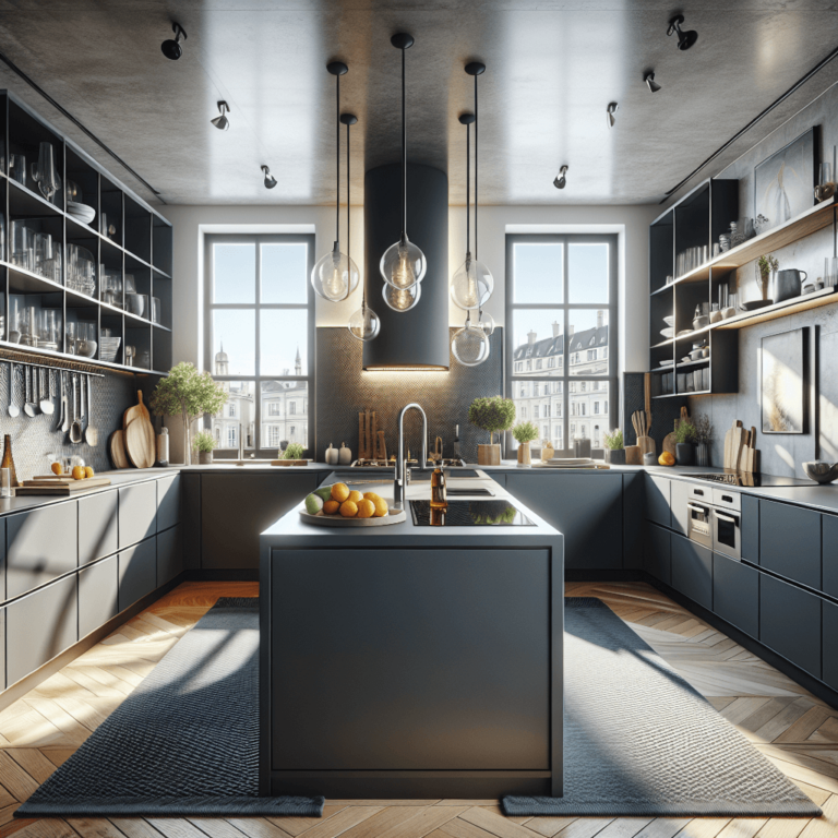 anthrazitfarbene Singleküche-Dortmund