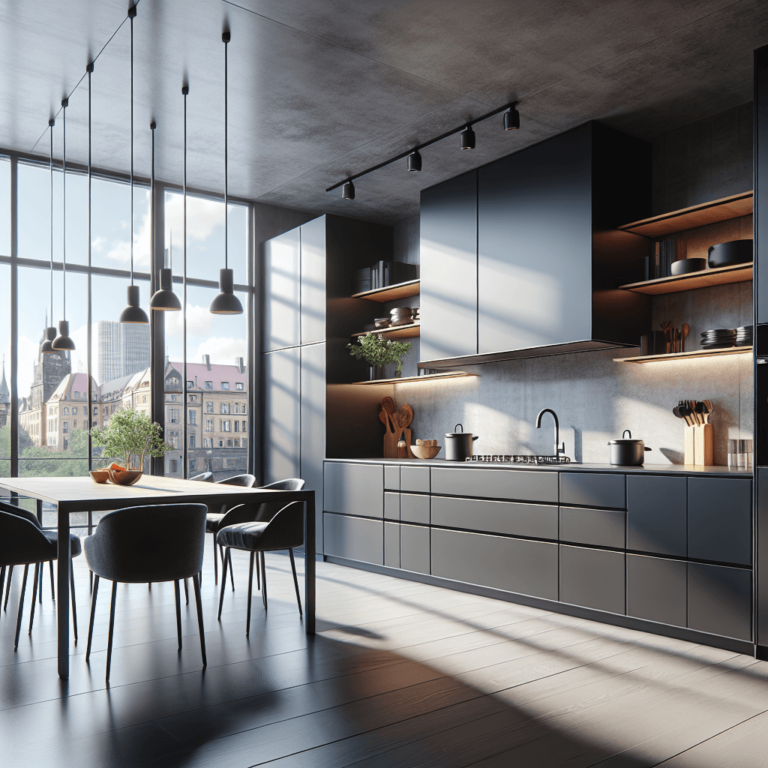 anthrazitfarbene Wohnküche-Dortmund