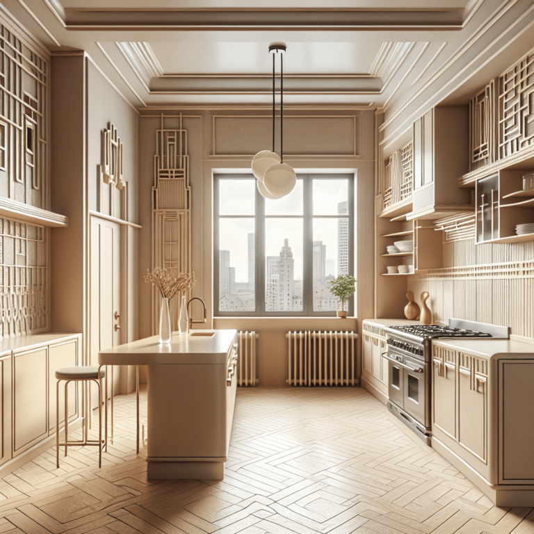 beige Küche im Art-Deco-Stil-Dortmund