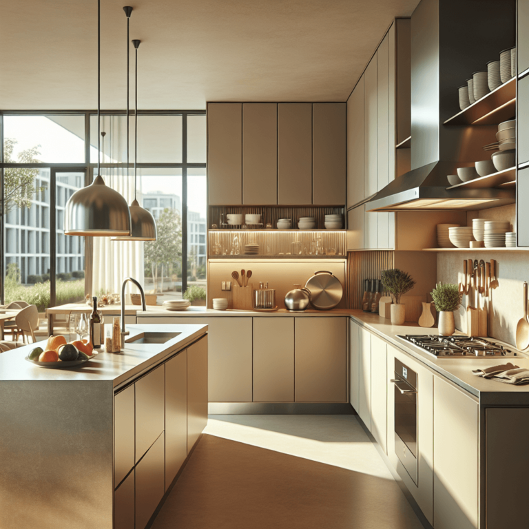 beige Küche mit Stahlakzenten-Dortmund