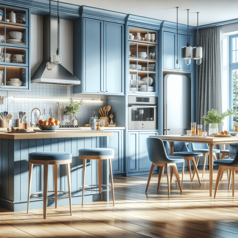 blaue Design Küche-Dortmund