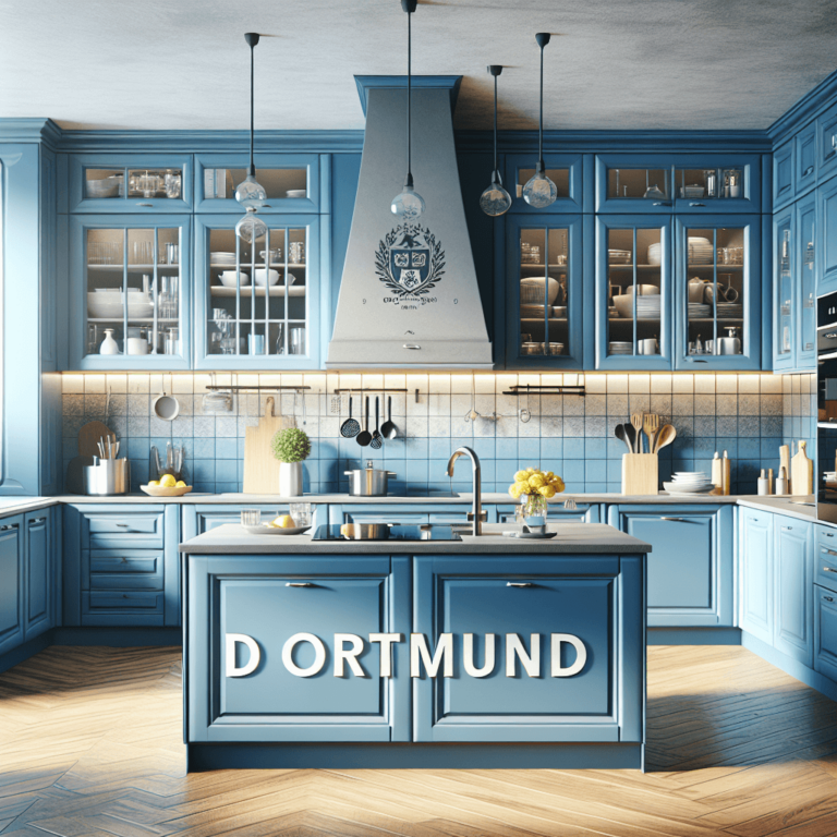 blaue Einbauküche-Dortmund
