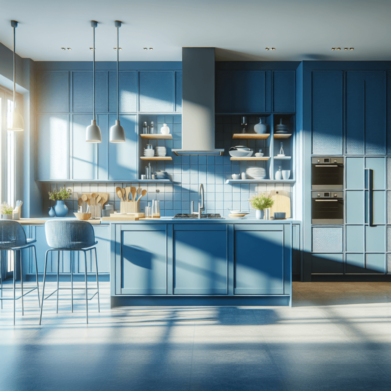 blaue Freistehende Küche-Dortmund