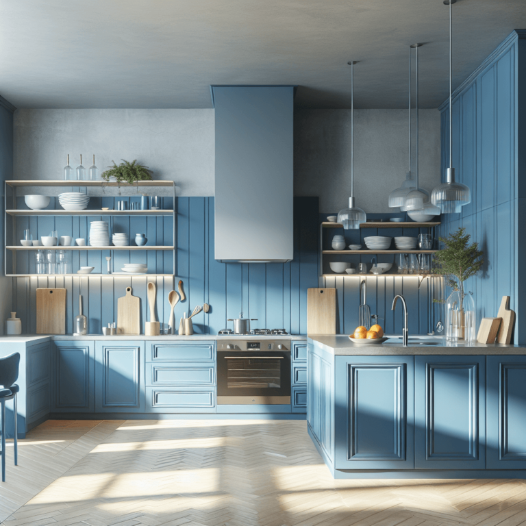 blaue Minimalismus Küche-Dortmund