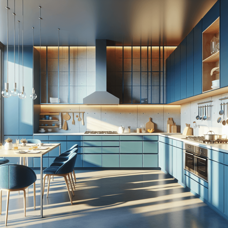 blaue Modulare Küche-Dortmund