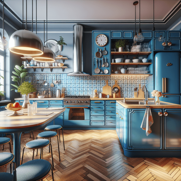 blaue Retro Küche-Dortmund
