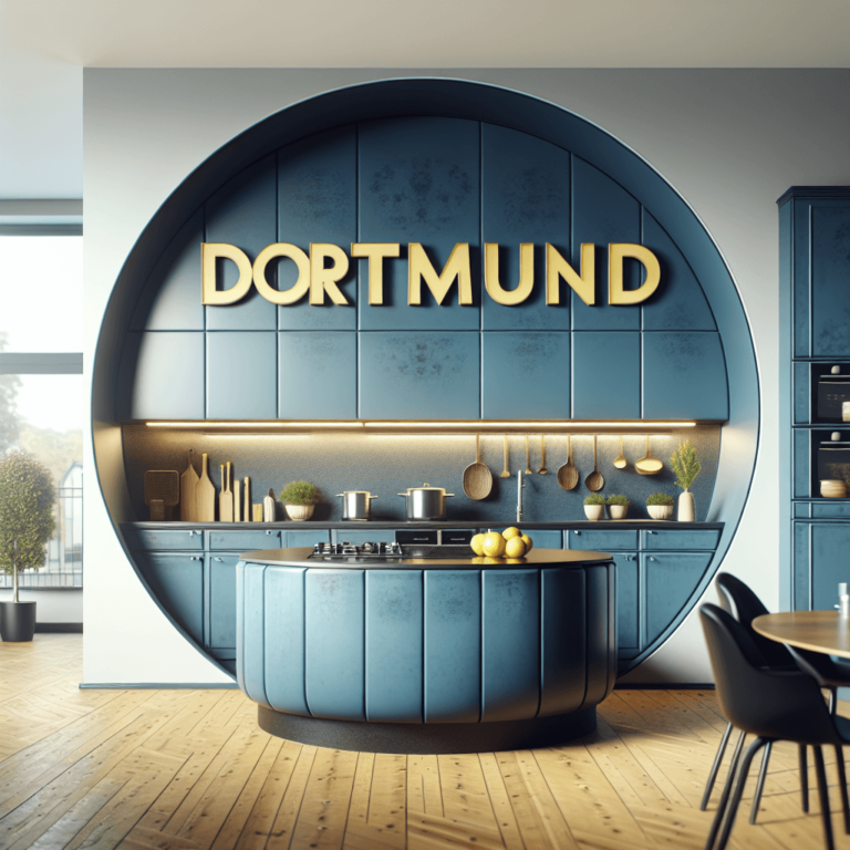 blaue Rondell Küche-Dortmund