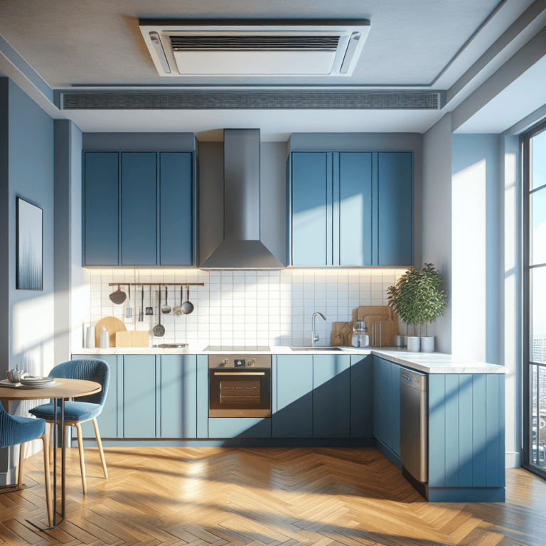 blaue Singleküche-Dortmund
