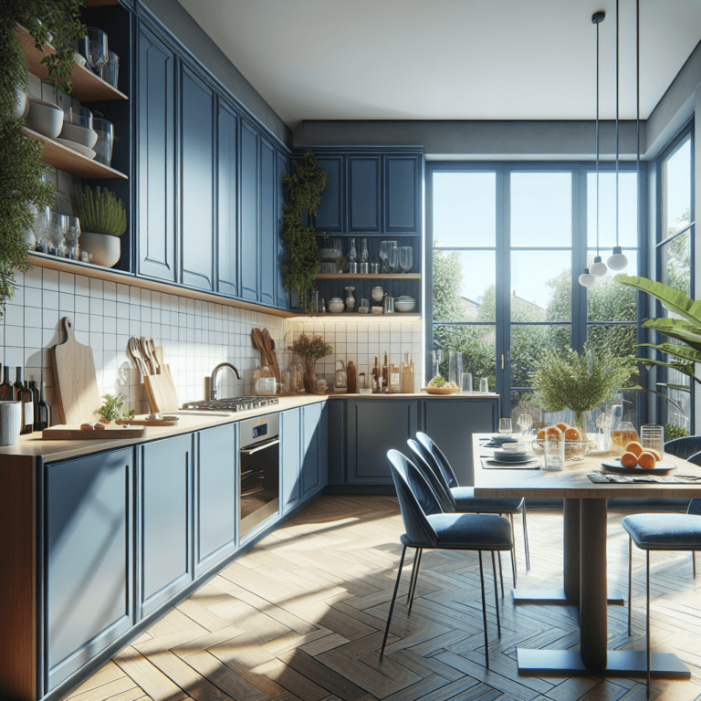 blaue einzeilige Küche-Dortmund