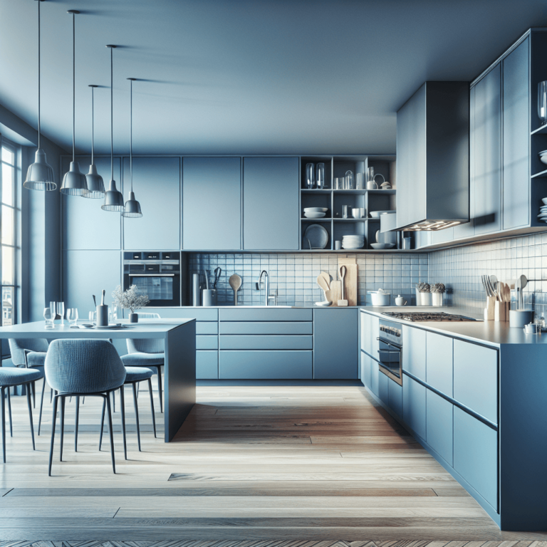 blaugraue Amerikanische Küche-Dortmund