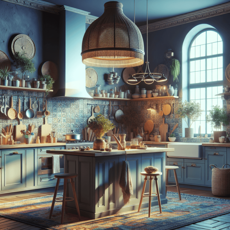 blaugraue Boho Style Küche-Dortmund