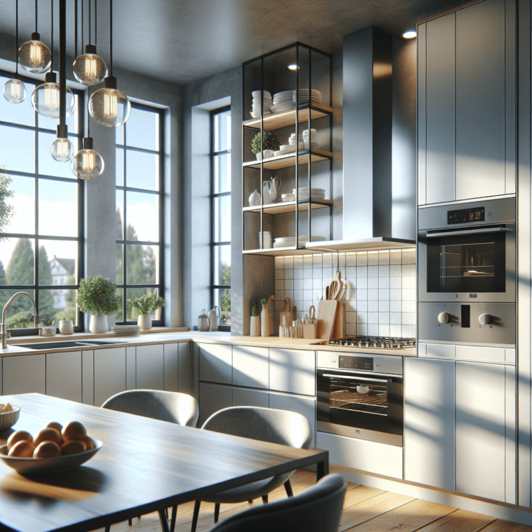 blaugraue Landhausküche-Dortmund