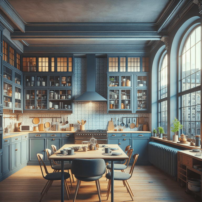 blaugraue Retro Küche-Dortmund