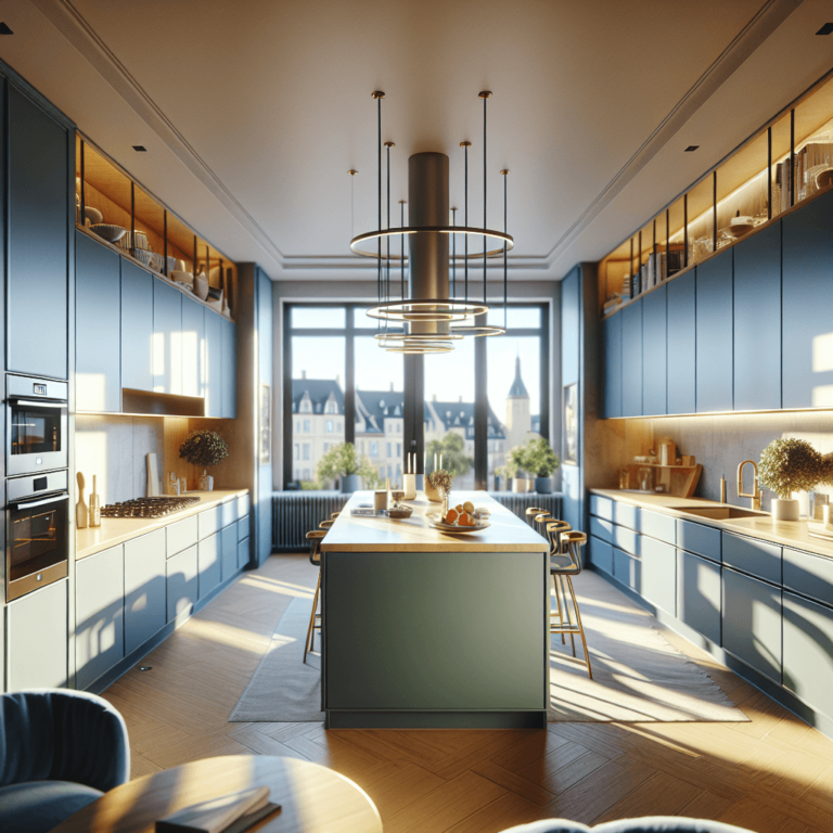 blaugraue Rondell Küche-Dortmund