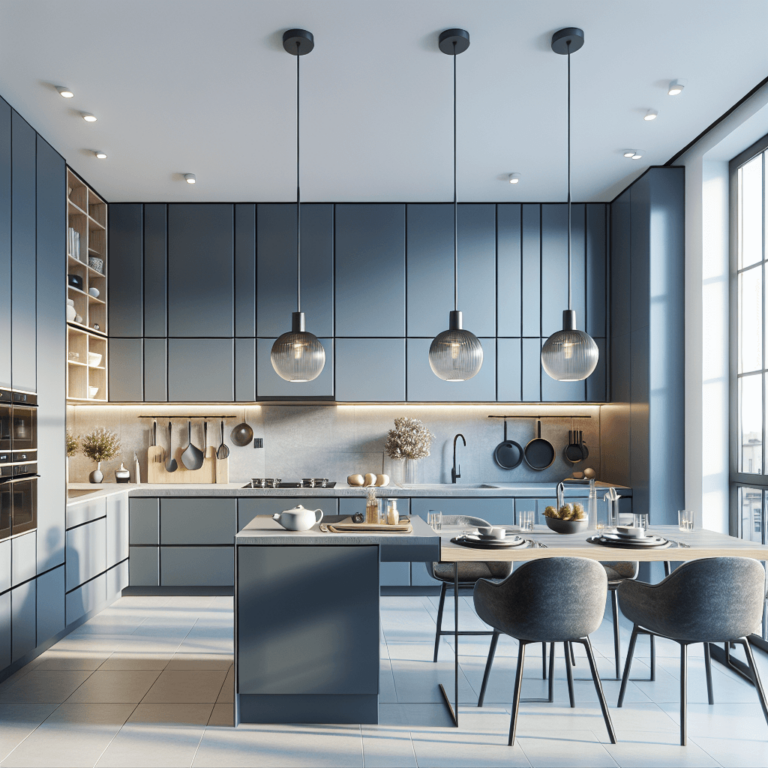 blaugraue Singleküche-Dortmund