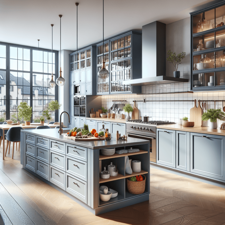 blaugraue mehrzeilige Küche-Dortmund