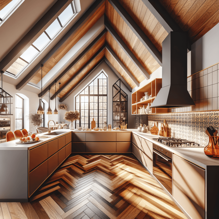 braune Küche für Dachschräge-Dortmund