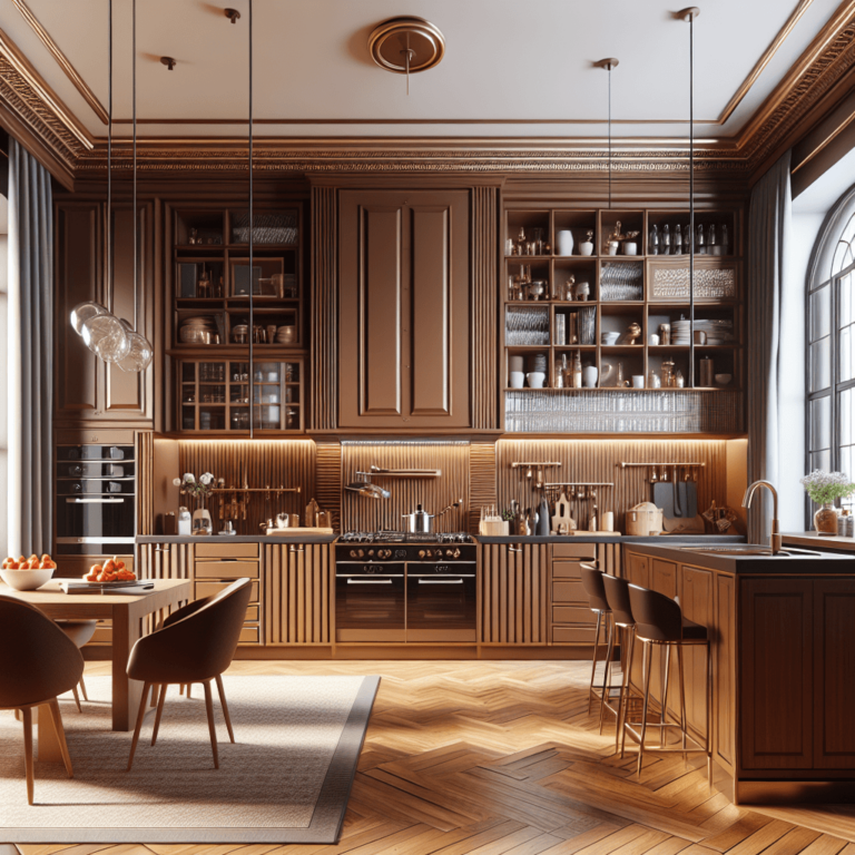 braune Küche im Art-Deco-Stil-Dortmund