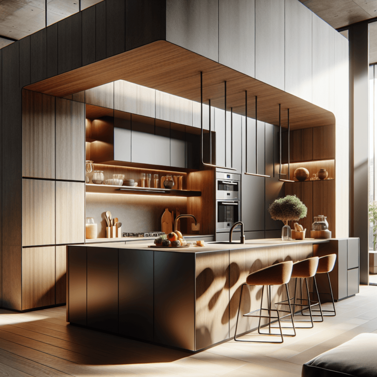 braune Küche in G-Form-Dortmund