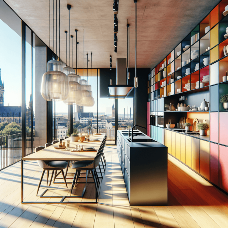 bunte Schwebende Küche-Dortmund