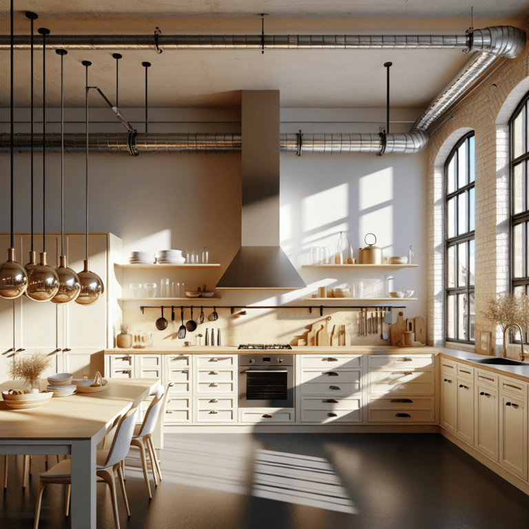 cremefarbene Industrial Style Küche-Dortmund