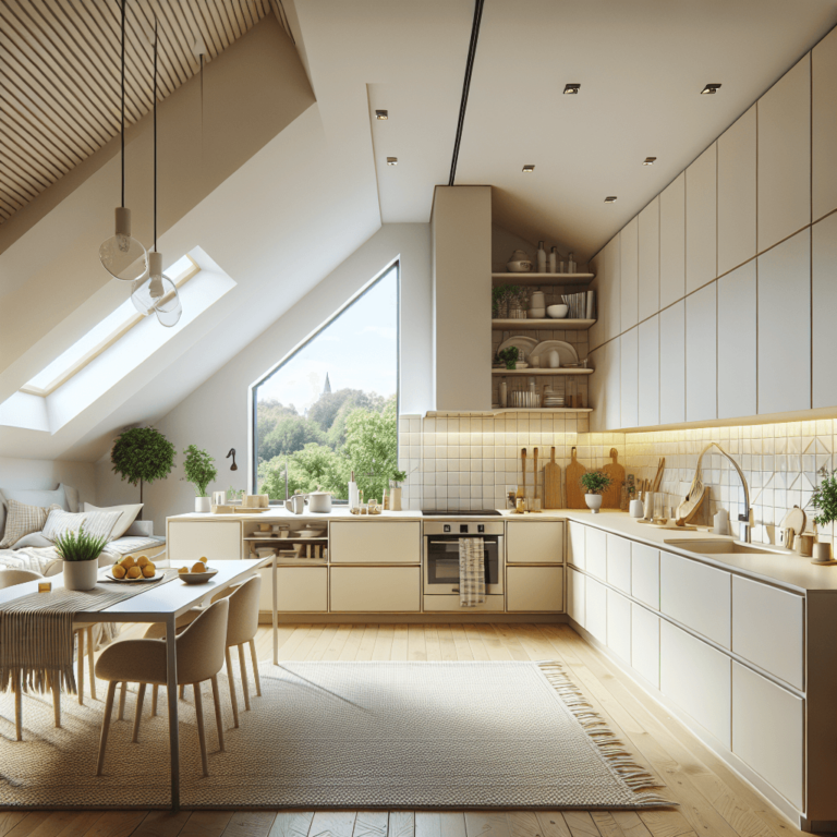 cremefarbene Küche für Dachschräge-Dortmund