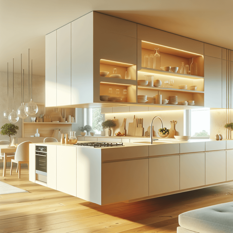 cremefarbene Schwebende Küche-Dortmund