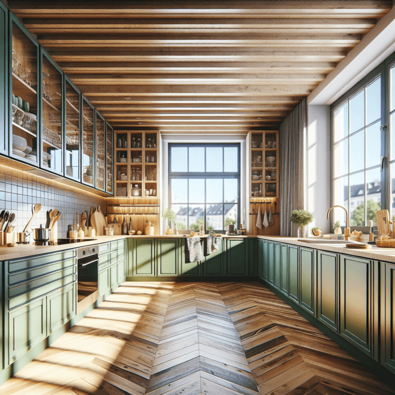 grüne Freistehende Küche-Dortmund