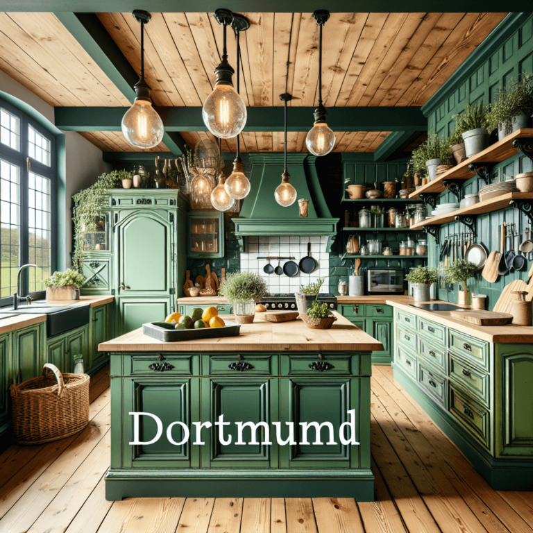 grüne Küche im Bauernhausstil-Dortmund