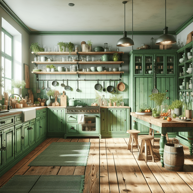 grüne Küche im Shabby Chic Stil-Dortmund