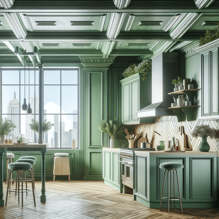 grüne Küche im Vintage Chic Stil-Dortmund