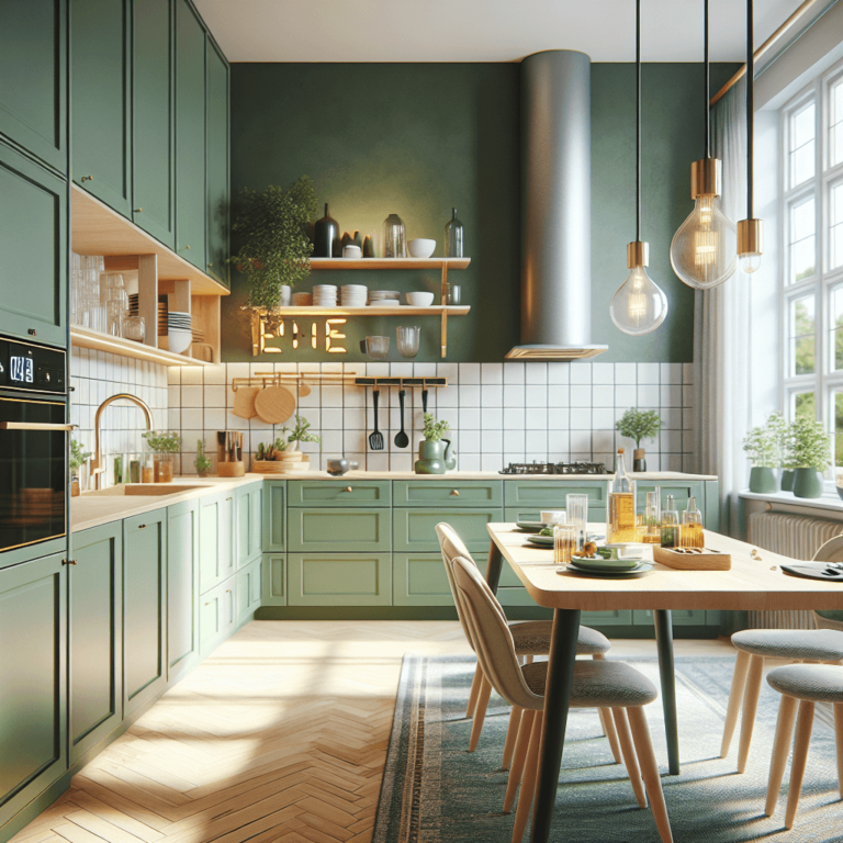 grüne Küche im skandinavischen Stil-Dortmund