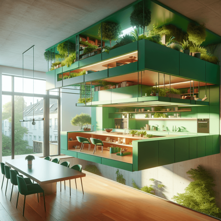 grüne Schwebende Küche-Dortmund