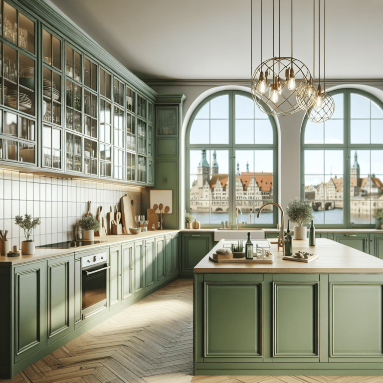 grüne mehrzeilige Küche-Dortmund