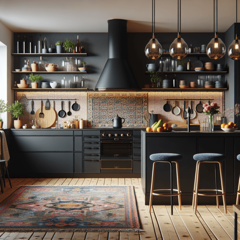 schwarze Boho Style Küche-Dortmund