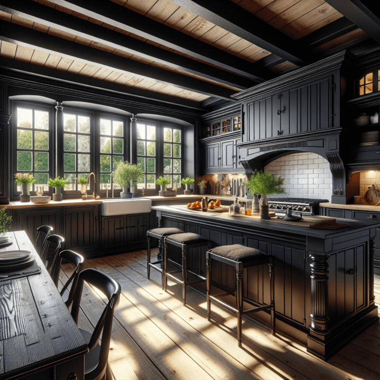 schwarze Küche im Bauernhausstil-Dortmund