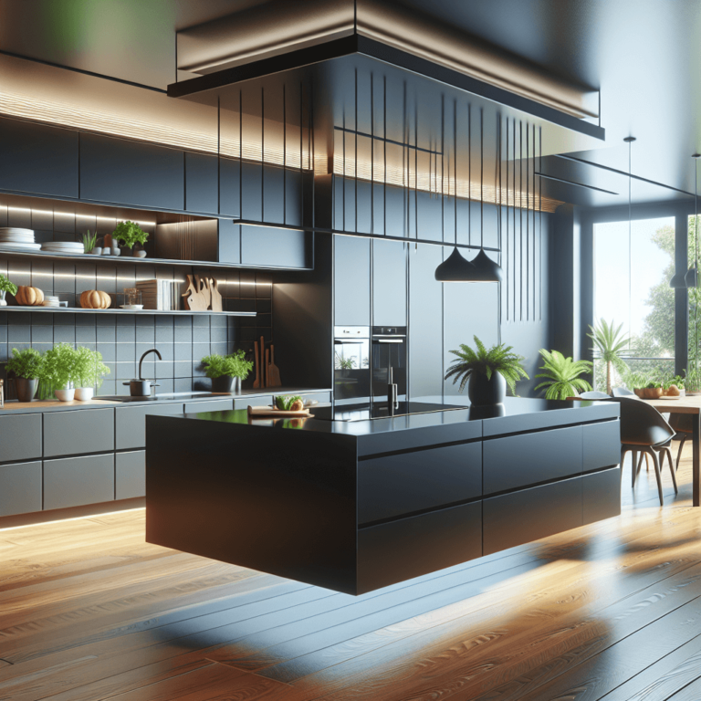 schwarze Schwebende Küche-Dortmund