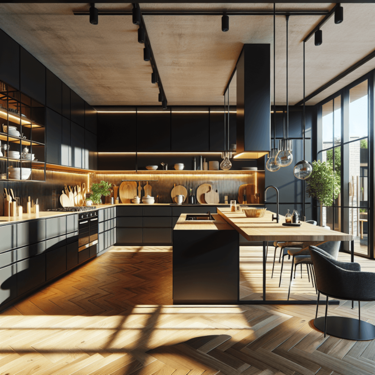 schwarze Wohnküche-Dortmund