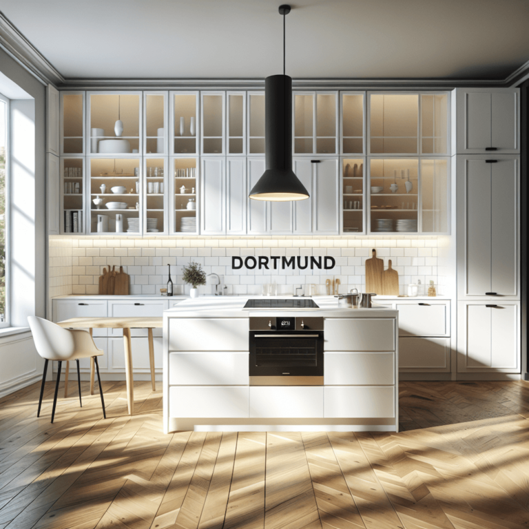 weiße Freistehende Küche-Dortmund