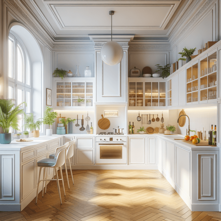 weiße Küche im Art-Deco-Stil-Dortmund