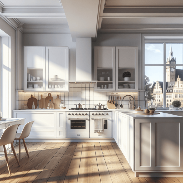 weiße Küche im skandinavischen Stil-Dortmund