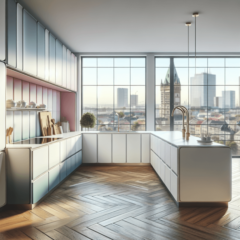 weiße Küche in G-Form-Dortmund