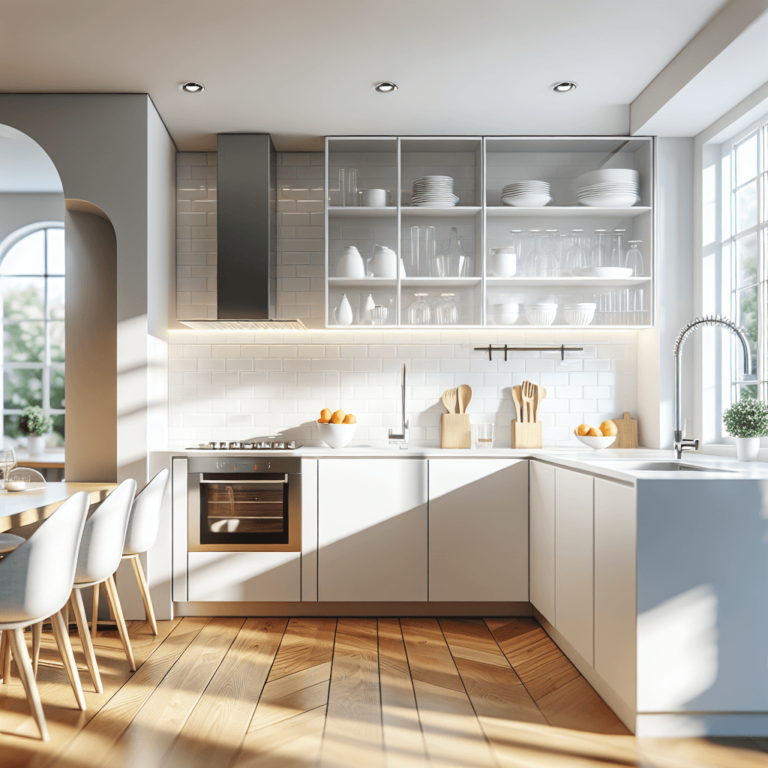 weiße Küche in L-Form-Dortmund